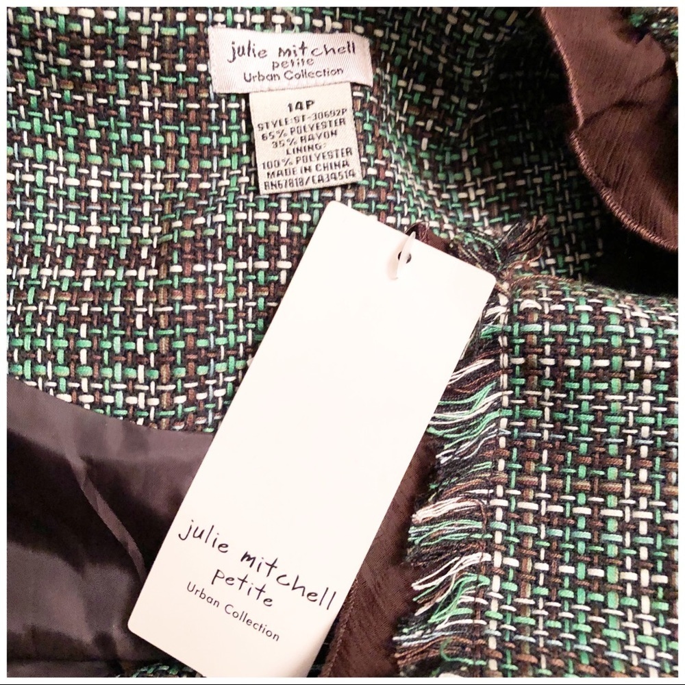 Julie Mitchell Tweed Jacket Sz 14P NWT - Picture 7 of 7